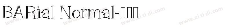 BARial Normal字体转换